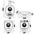 Ceramic Bathroom Accessories Set of 4 with Soap Dispenser (9885)