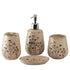 Ceramic Bathroom Set of 4 with Soap Dispenser (9887)