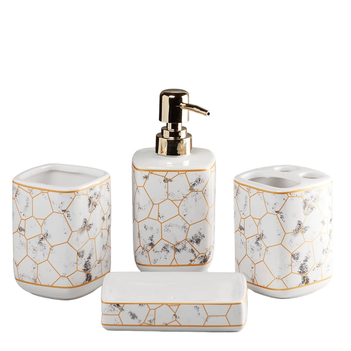 Kookee Ceramic Bathroom Sets, White, ART09898