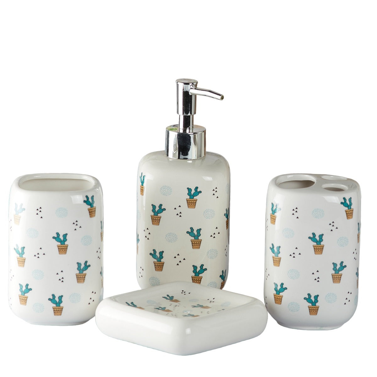 Kookee Ceramic Bathroom Sets, White, ART09900