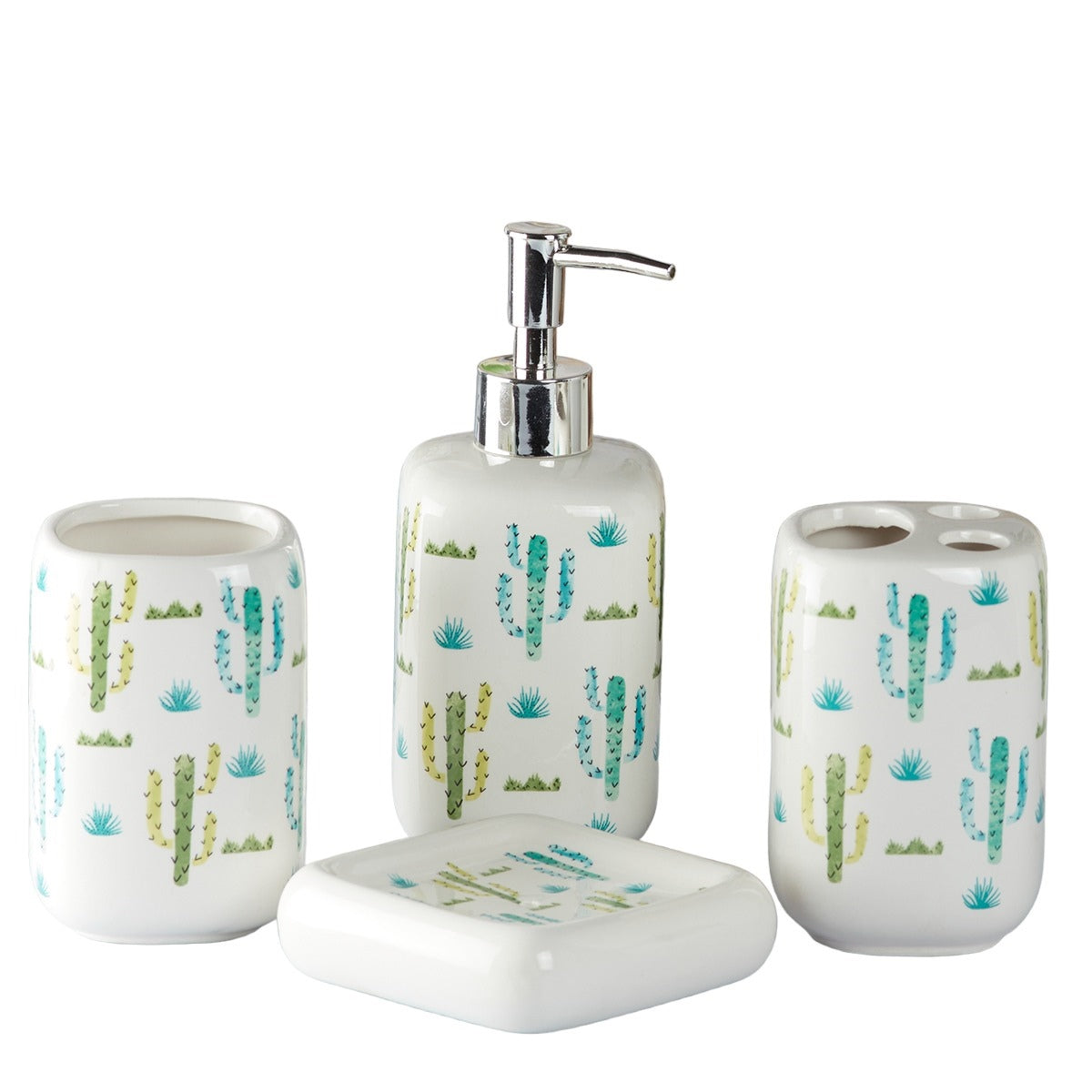 Kookee Ceramic Bathroom Sets, White, ART09901