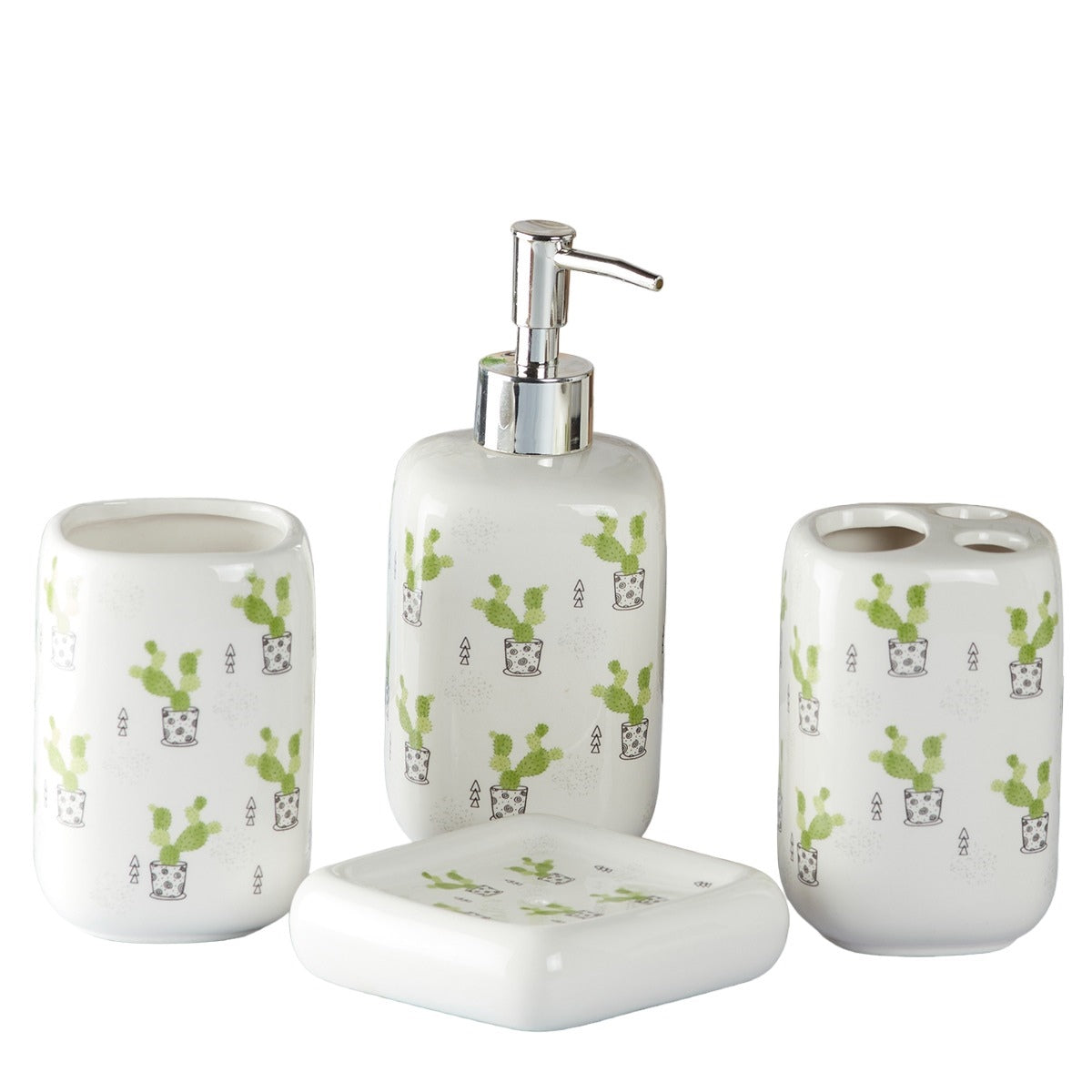 Kookee Ceramic Bathroom Sets, White, ART09902