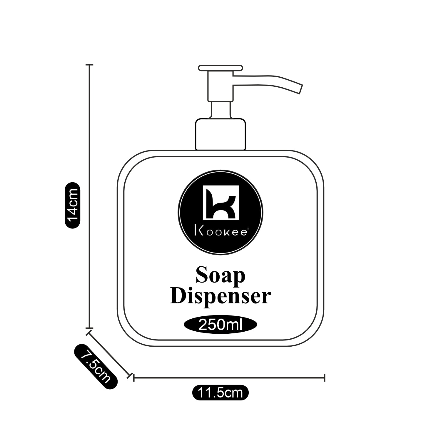 Kookee Acrylic Soap Dispensers, Blue, ART09927