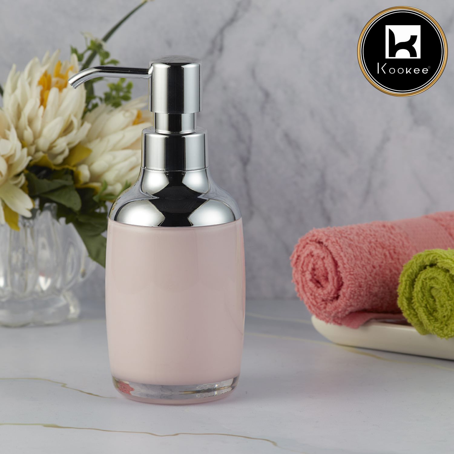 Kookee Acrylic Soap Dispensers, Pink, ART09936