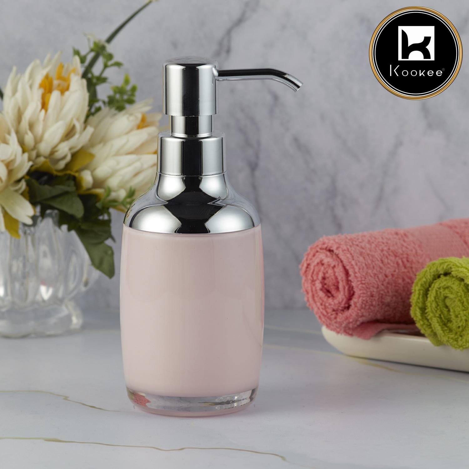 Kookee Acrylic Soap Dispensers, Pink, ART09936