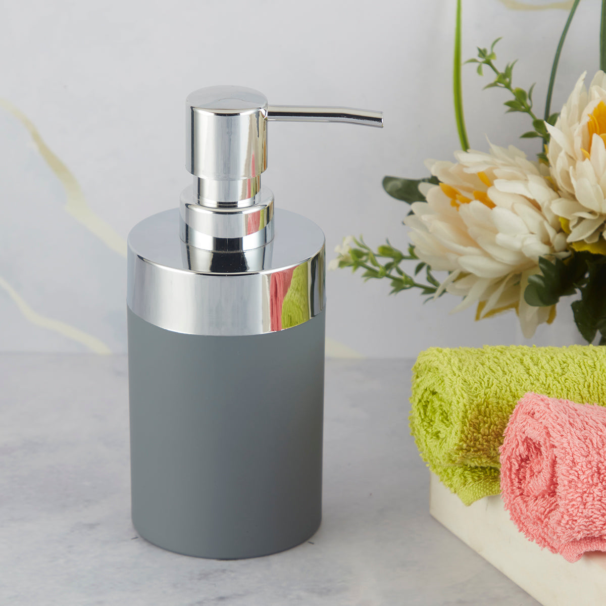 Kookee Acrylic Liquid Handwash Soap Dispenser pump for Bathroom, Hand wash refillable bottle for Kitchen wash basin, Set of 1 (9956)