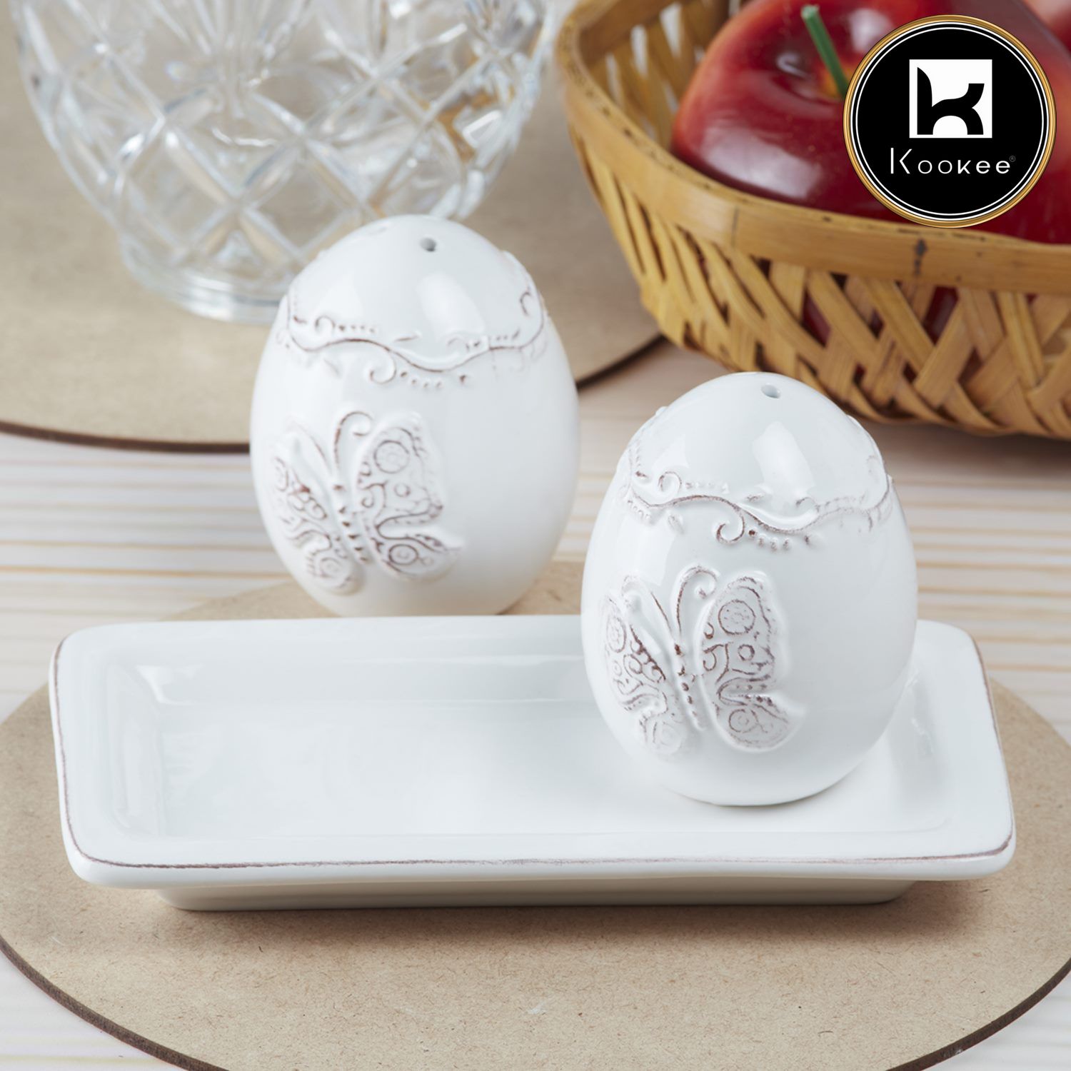 Kookee Salt and Pepper Sets, White, ART09966