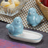 Ceramic Salt Pepper Container Set with tray (9975)