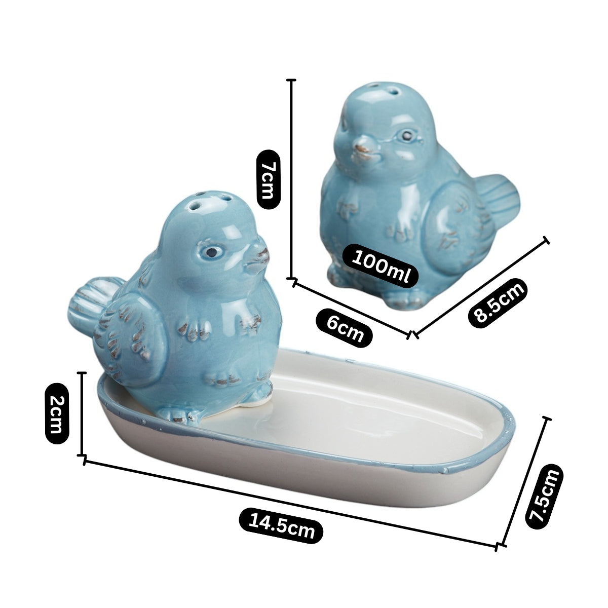 Kookee Salt and Pepper Sets, White, ART09976