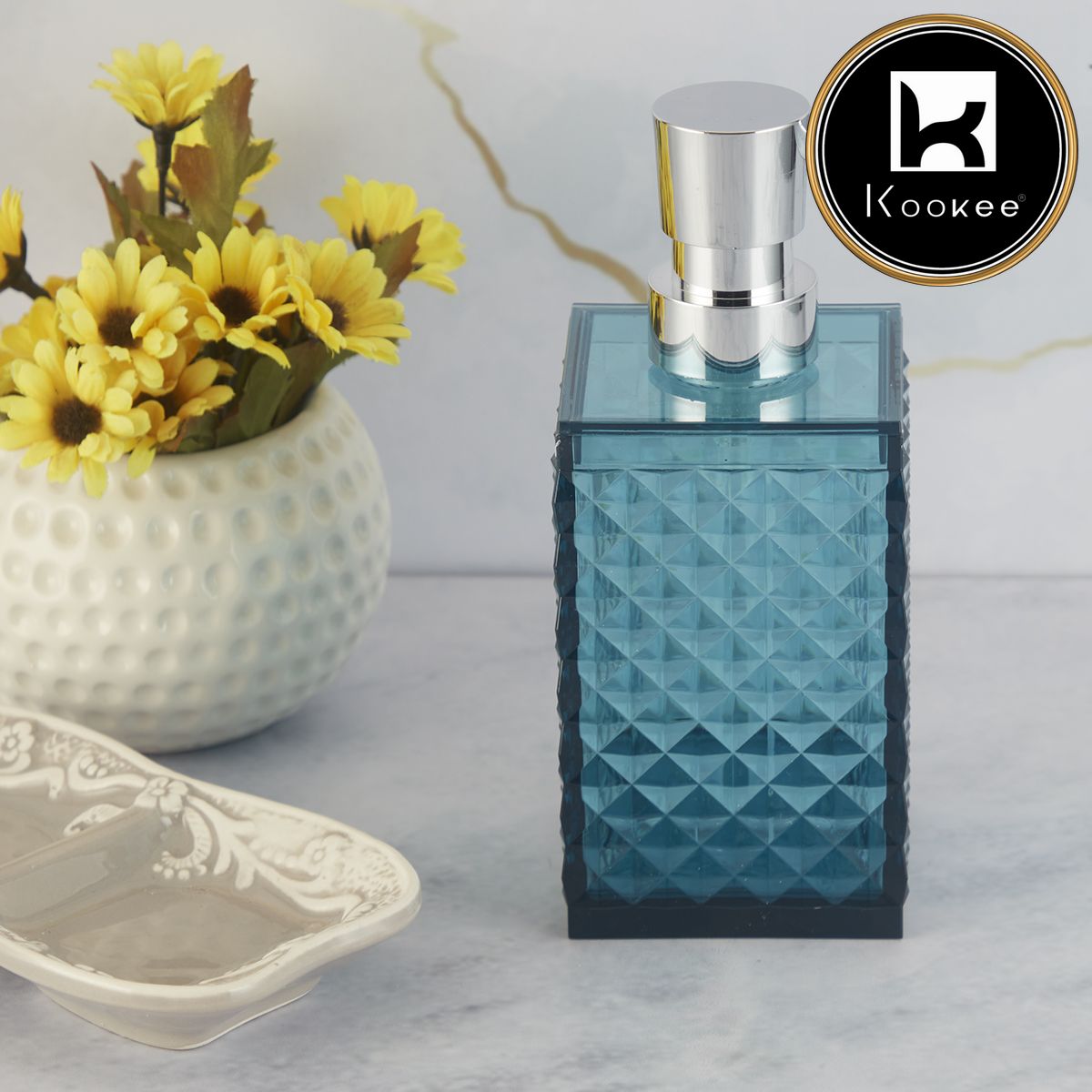 Kookee Acrylic Soap Dispensers, Blue, ART09993