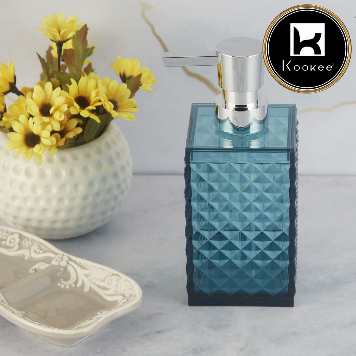 Kookee Acrylic Soap Dispensers, Blue, ART09993
