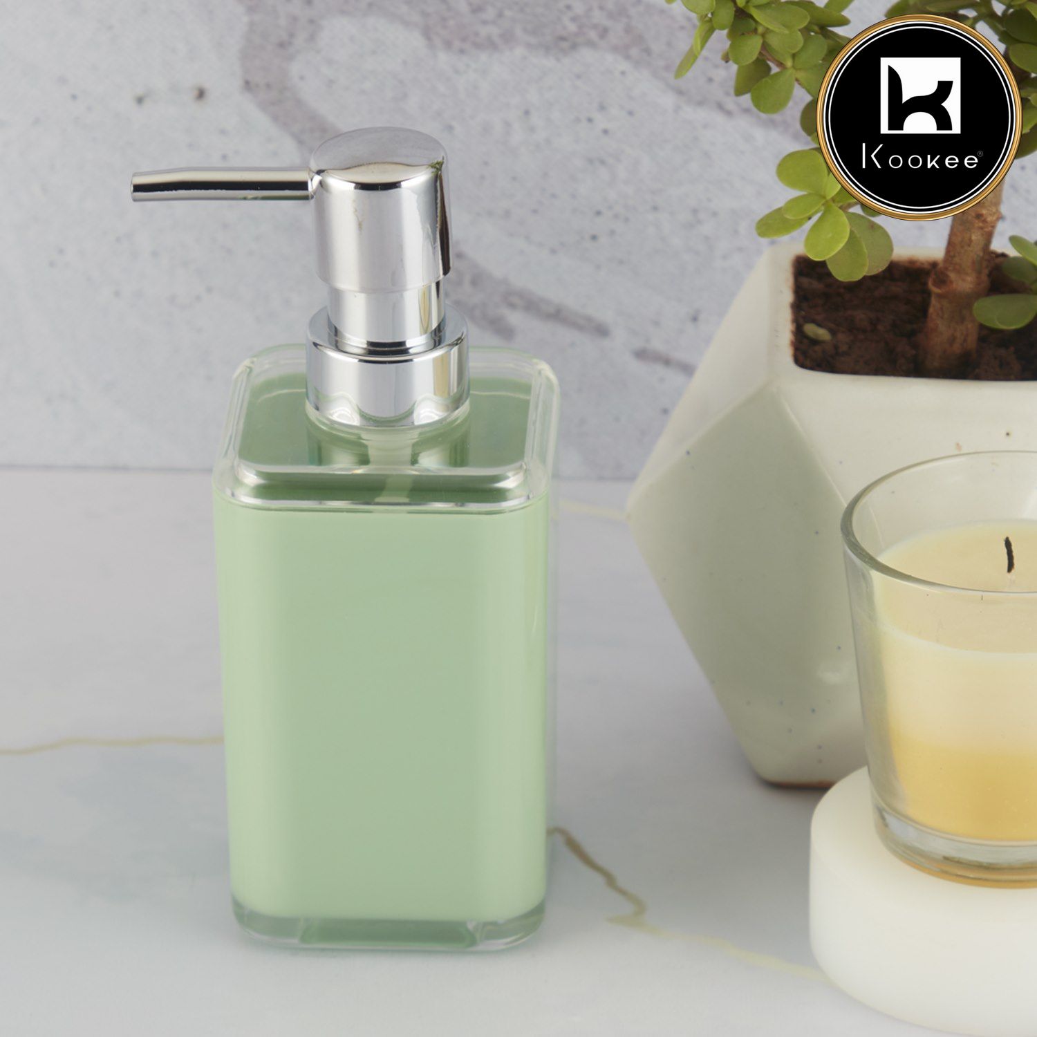 Kookee Acrylic Soap Dispensers, Green, ART10015