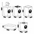 Acrylic Set of 5 Bath Set with Soap Dispenser (10032)