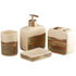 Ceramic Bathroom Set of 4 with Soap Dispenser (10075)