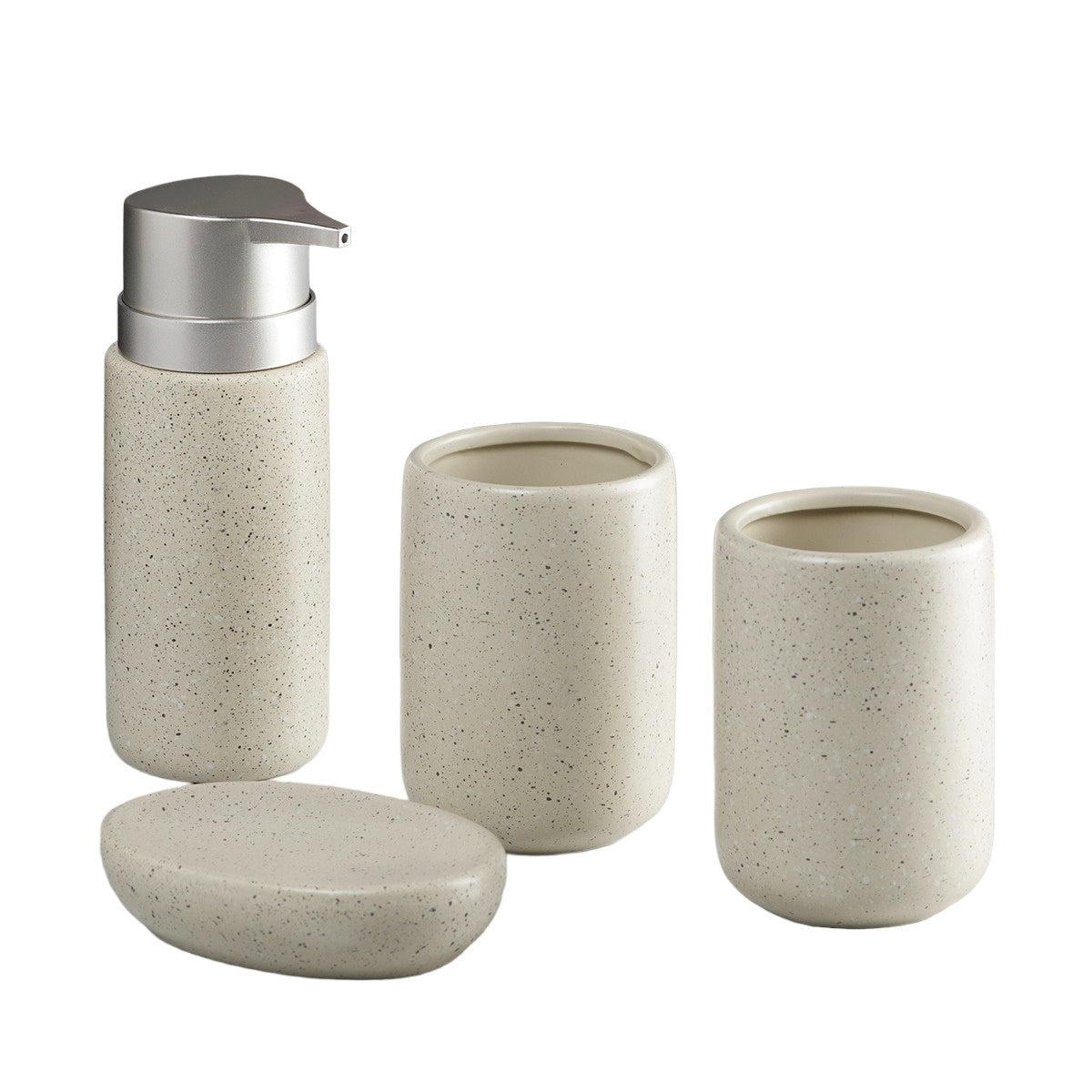 Kookee Ceramic Bathroom Sets, Off White, ART10091