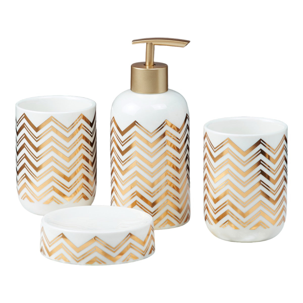 Kookee Ceramic Bathroom Sets, White, ART10093