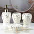 Ceramic Bathroom Accessories Set of 4 Bath Set with Soap Dispenser (10102)