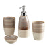 Ceramic Bathroom Set of 4 with Soap Dispenser (10099)