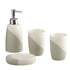 Ceramic Bathroom Set of 4 with Soap Dispenser (10101)