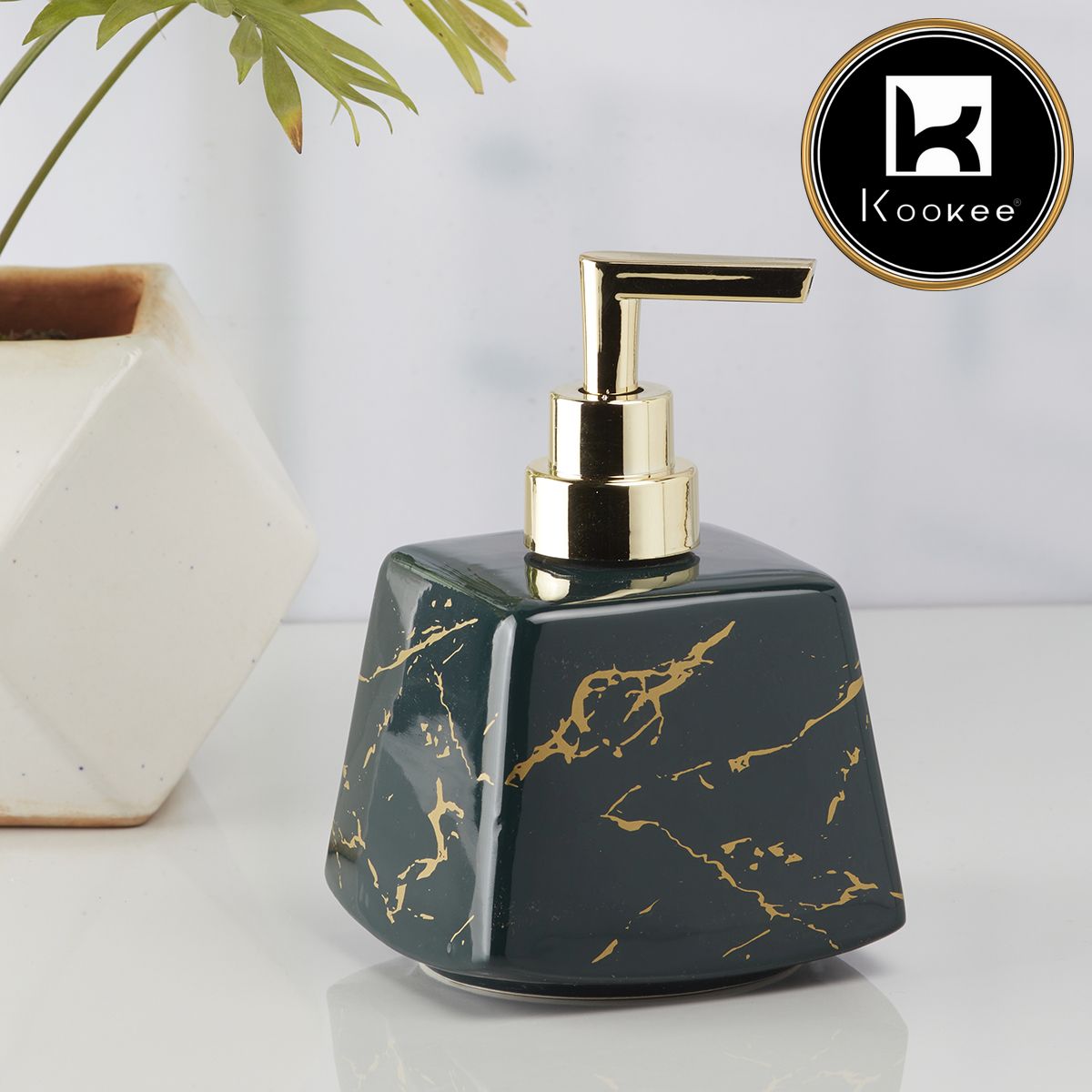 Kookee Ceramic Soap Dispensers, Green, ART10151