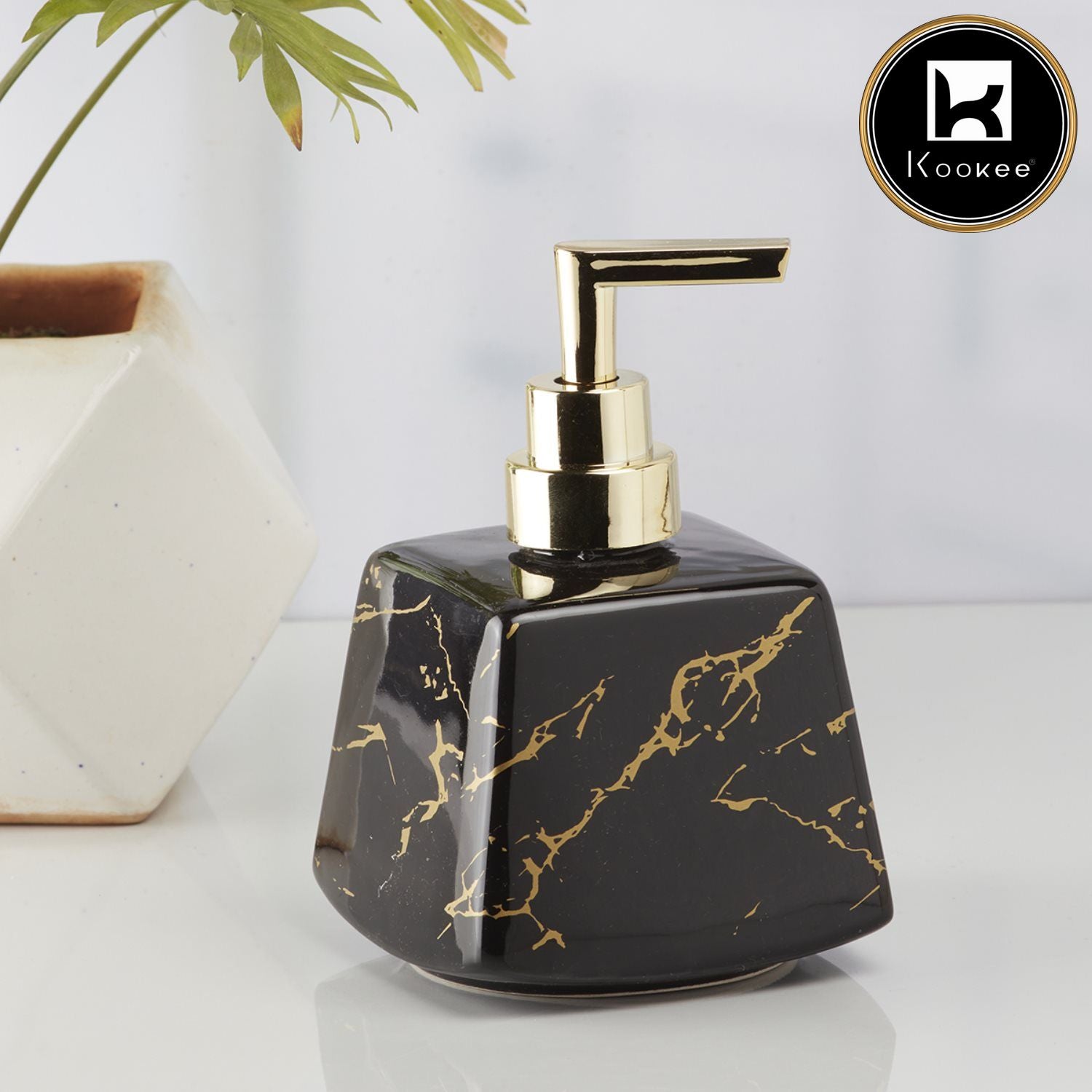 Kookee Ceramic Soap Dispensers, Black, ART10153