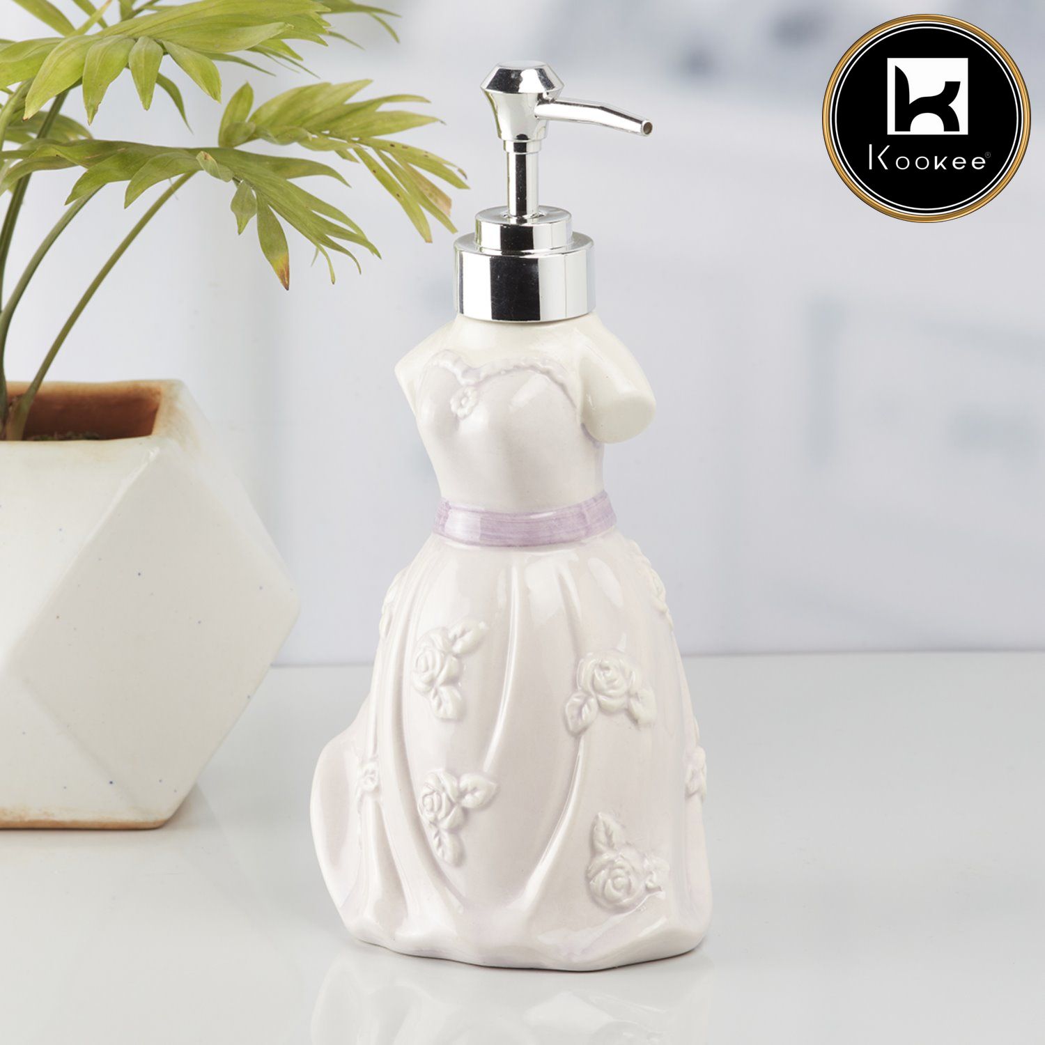 Kookee Ceramic Soap Dispensers, Purple, ART10161