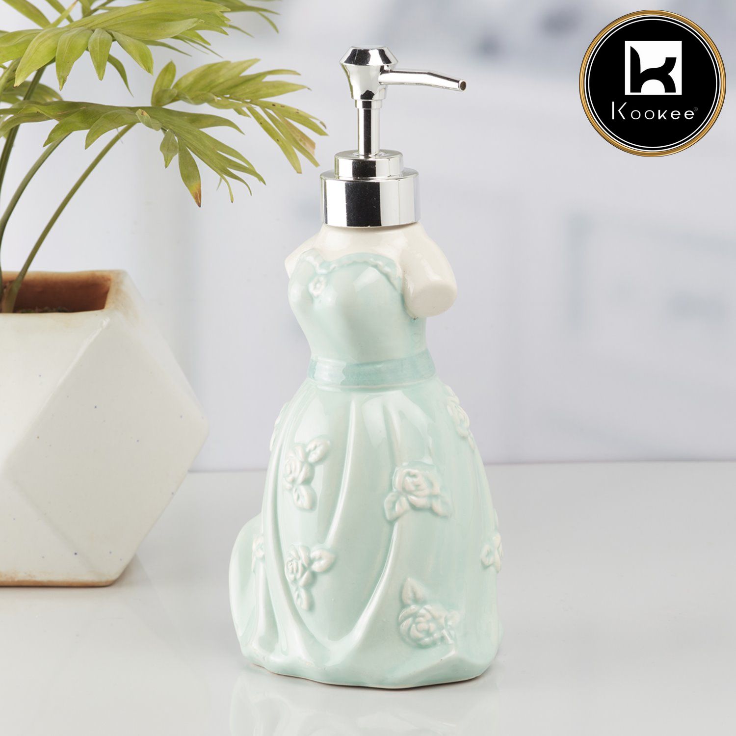 Kookee Ceramic Soap Dispensers, Green, ART10162