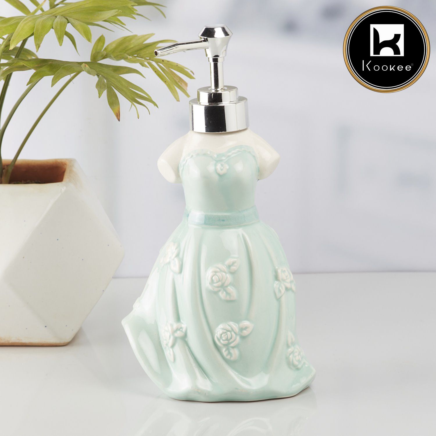 Kookee Ceramic Soap Dispensers, Green, ART10162
