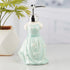 Kookee Ceramic Soap Dispenser for Bathroom handwash, refillable pump bottle for Kitchen hand wash basin, Set of 1, Green (10162)