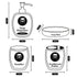 Ceramic Bathroom Set of 4 with Soap Dispenser (10164)