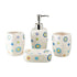 Ceramic Bathroom Accessories Set of 4 with Soap Dispenser (10169)