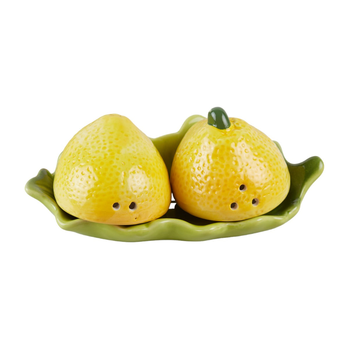 Ceramic Salt Pepper Container Set with tray (V-SALT-011-6)