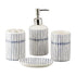 Ceramic Bathroom Set of 4 with Soap Dispenser (10178)