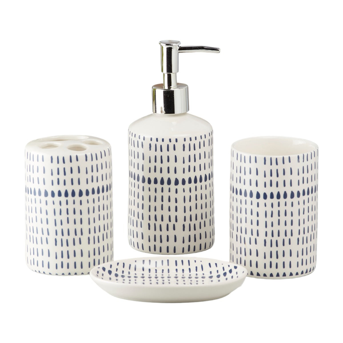 Kookee Ceramic Bathroom Sets, White, ART10179