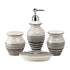 Ceramic Bathroom Set of 4 with Soap Dispenser (10187)