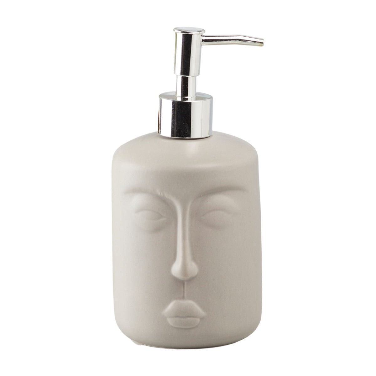 Ceramic Soap Dispenser for handwash for Bathroom, Grey, (Set of 1) (10193)