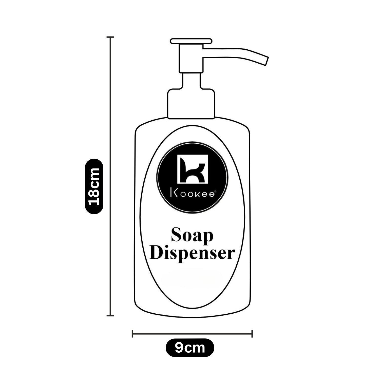 Kookee Ceramic Soap Dispensers, White, ART10194