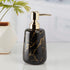 Ceramic Soap Dispenser handwash Pump for Bathroom, Set of 1, Grey/Gold (10201)