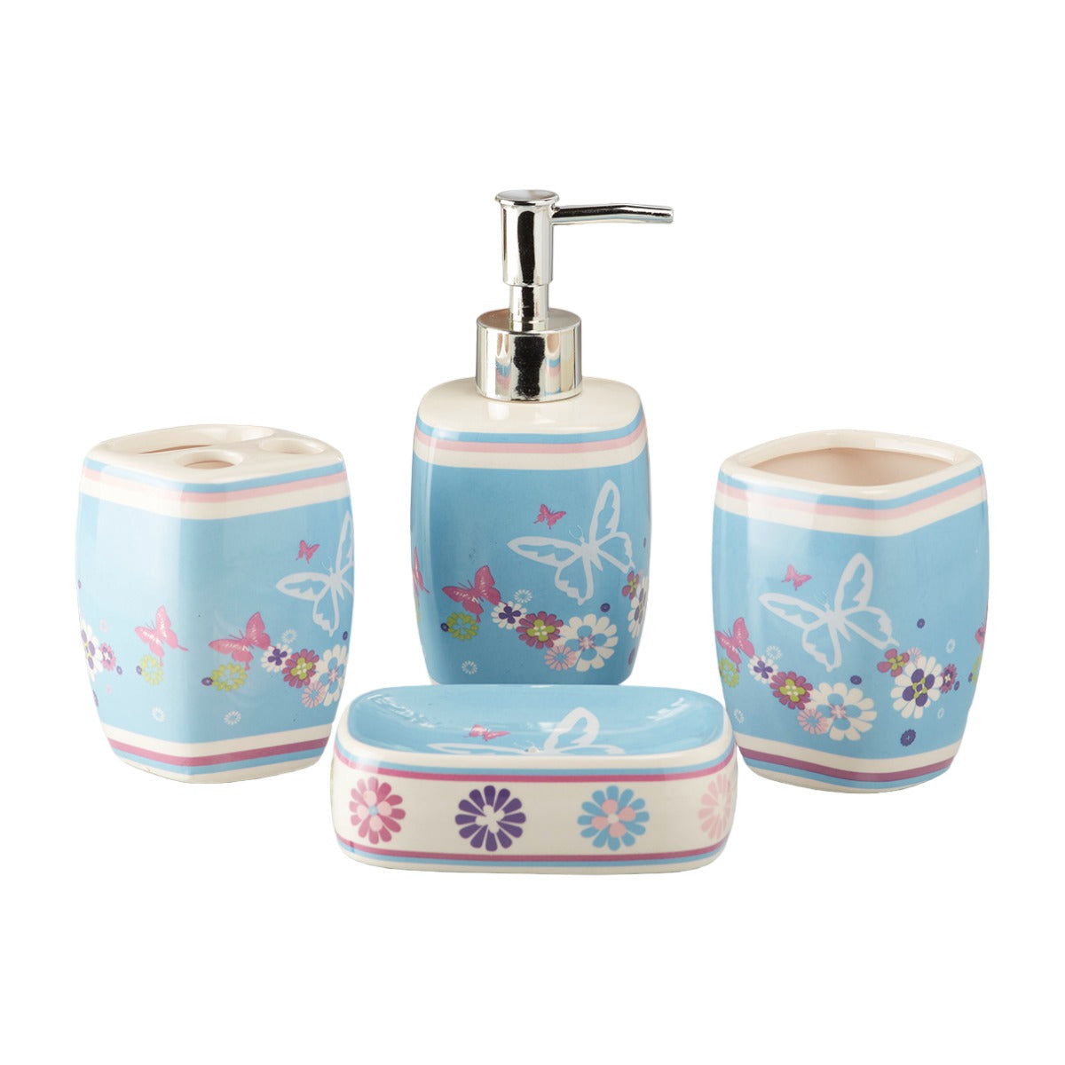 Kookee Ceramic Bathroom Sets, Multi, ART10215