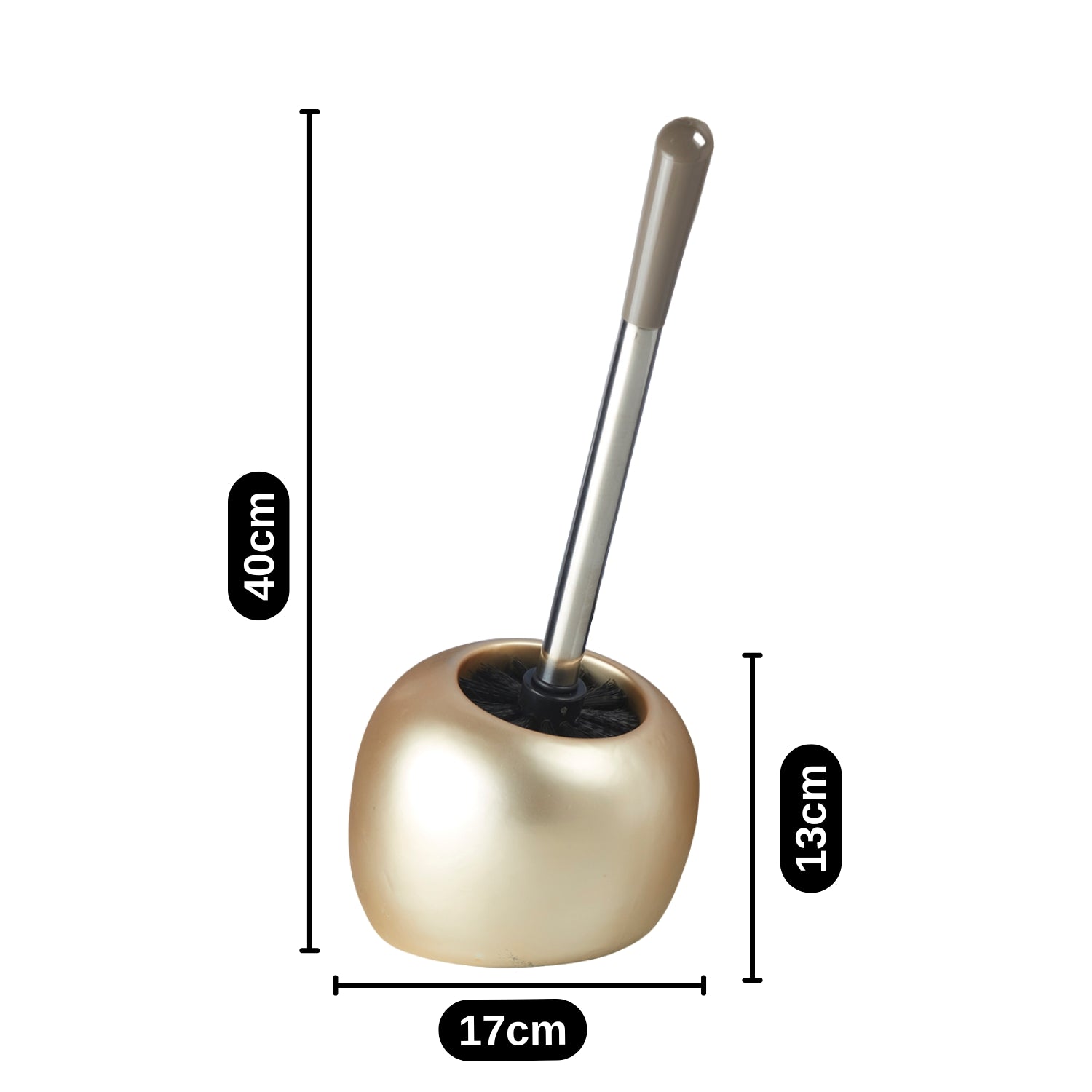 Kookee Ceramic Toilet Brush Holders, Silver, ART10221