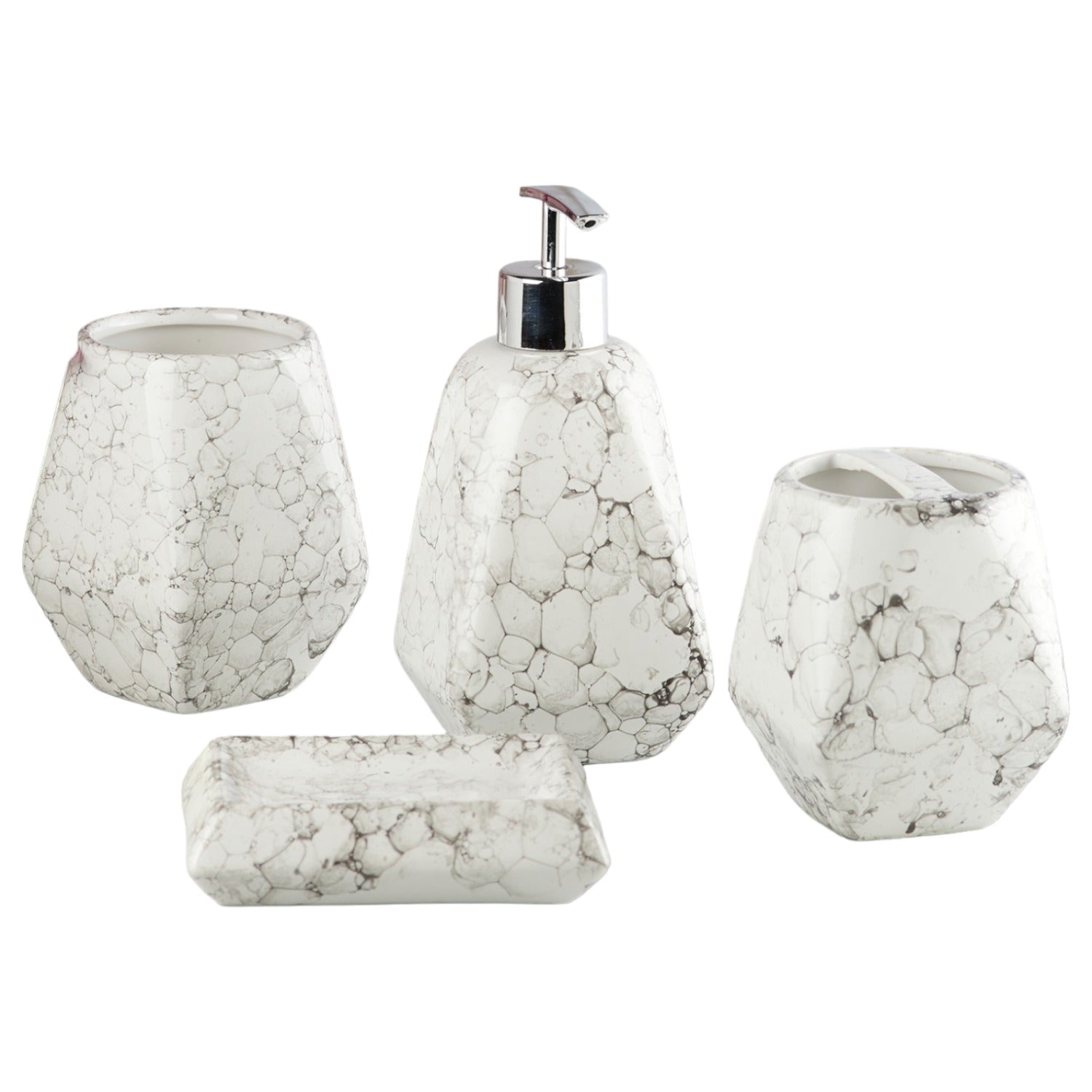 Kookee Ceramic Bathroom Sets, White, ART10226
