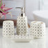 Ceramic Bathroom Set of 4 with Soap Dispenser (10229)