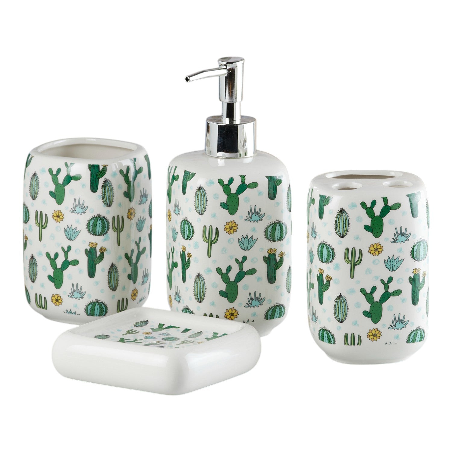 Kookee Ceramic Bathroom Sets, White, ART10233