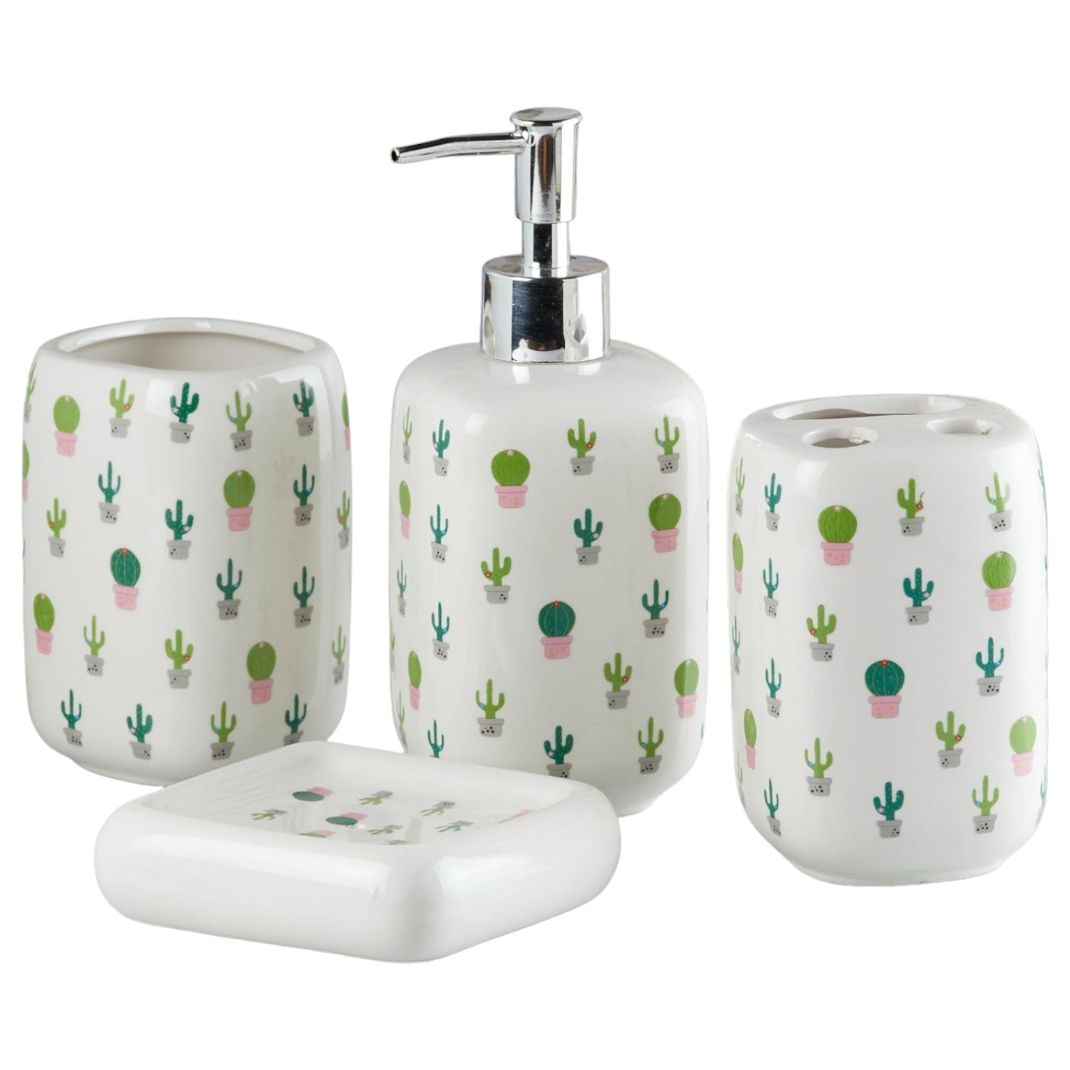 Kookee Ceramic Bathroom Sets, White, ART10234