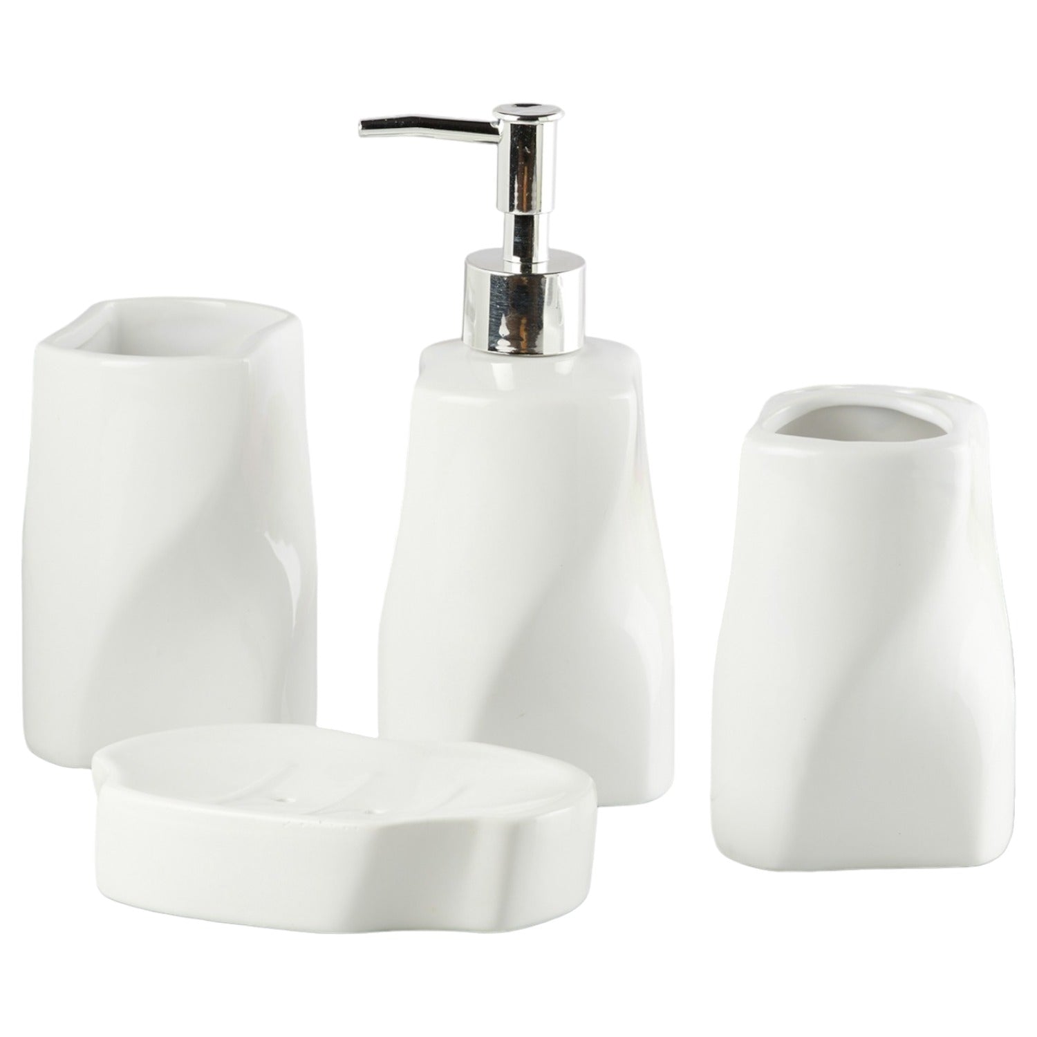 Kookee Ceramic Bathroom Sets, White, ART10236