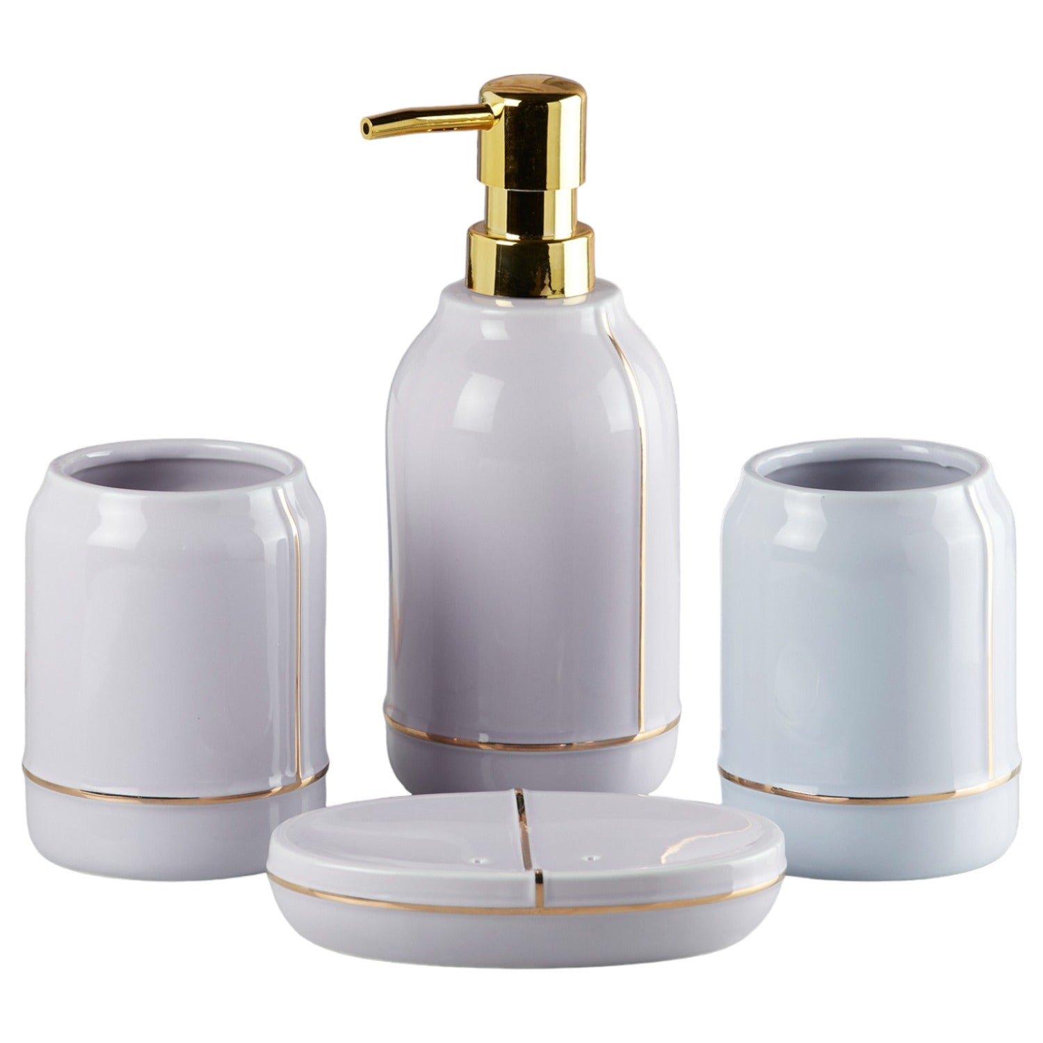 Kookee Ceramic Bathroom Sets, Purple, ART10248