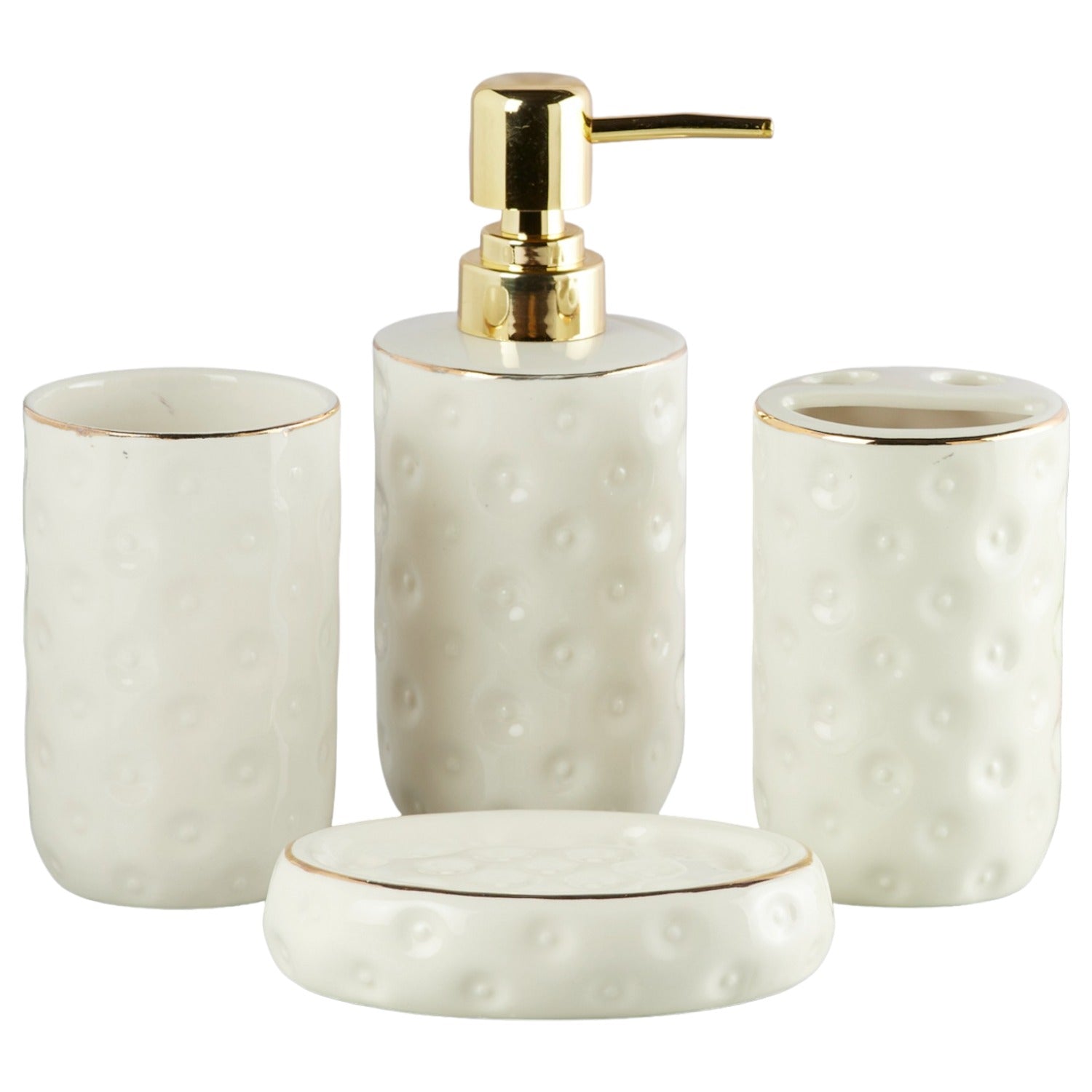 Kookee Ceramic Bathroom Sets, White, ART10256