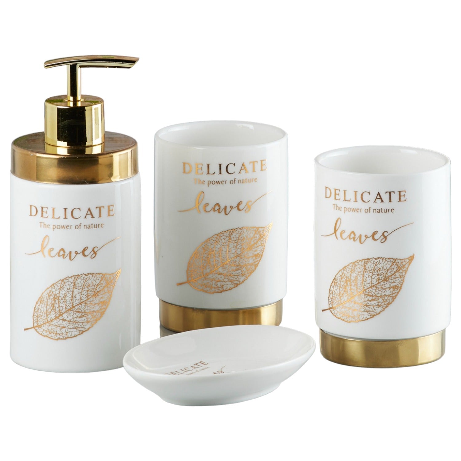 Kookee Ceramic Bathroom Sets, White, ART10266
