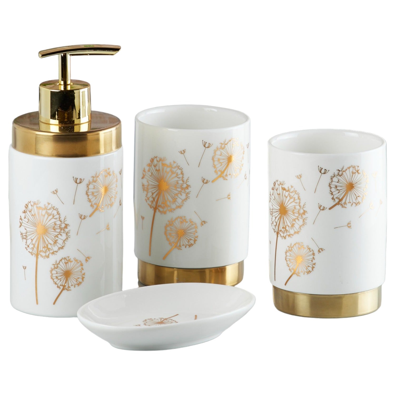 Kookee Ceramic Bathroom Sets, White, ART10267