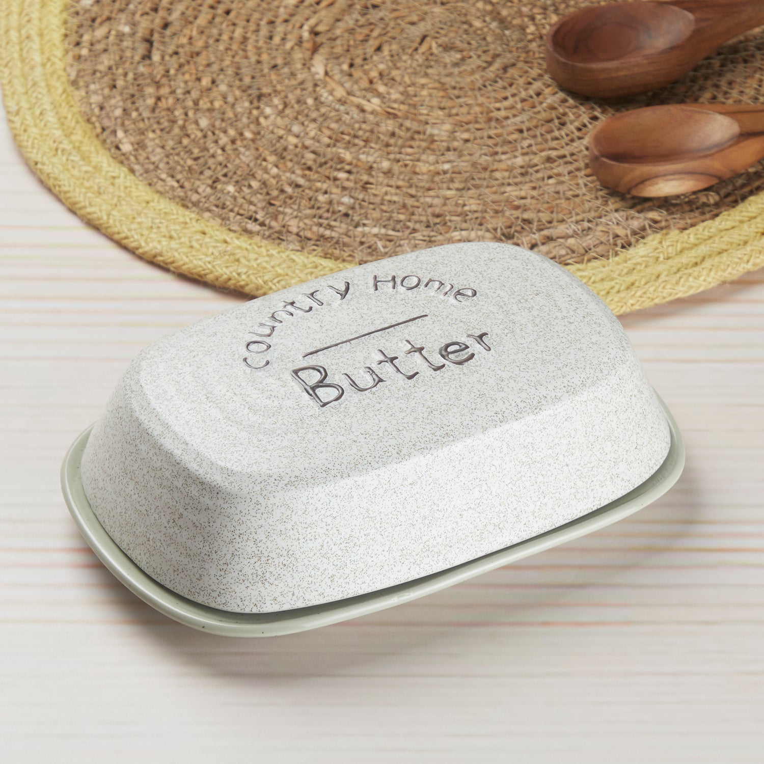 Ceramic Butter Dish Tray with Lid with 250g (10268)